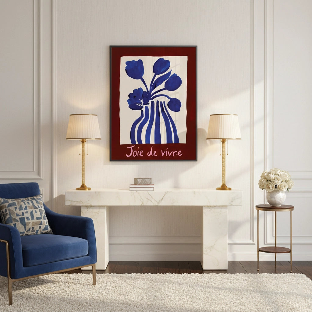 2Blue Tulips Floral - Fine Art