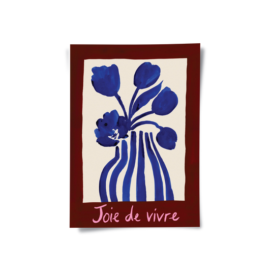 Blue Tulips Floral - Poster