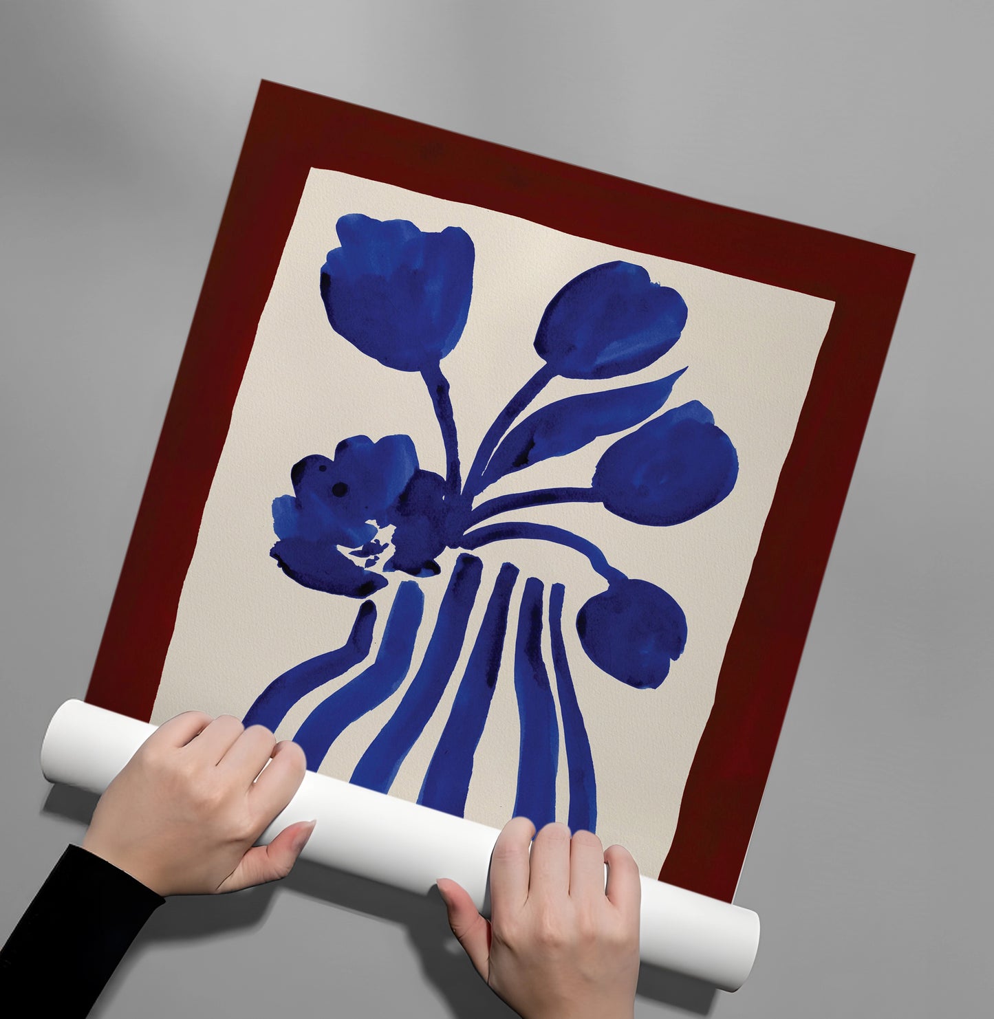 2Blue Tulips Floral - Poster