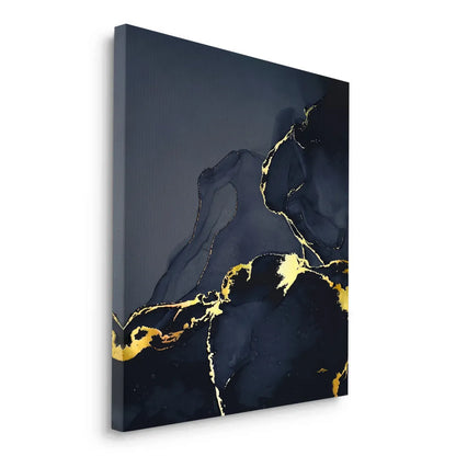 Blue and Gold Abstract - Canvas