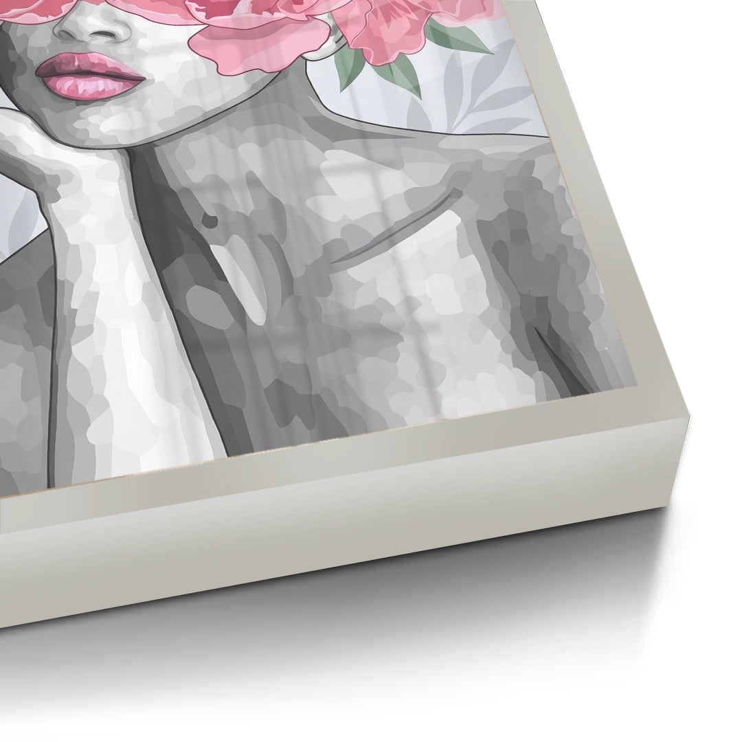 2Blushing Peonies Female Portrait - Fine Art