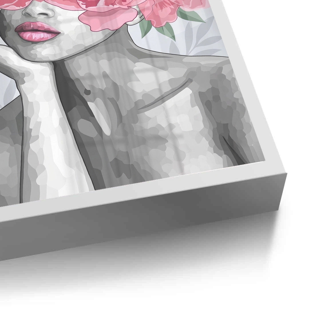 2Blushing Peonies Female Portrait - Fine Art