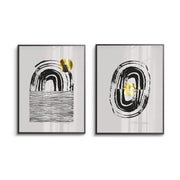 Bohemian Brushstroke Set of 2 - Fine Art - Jasmineart.ae
