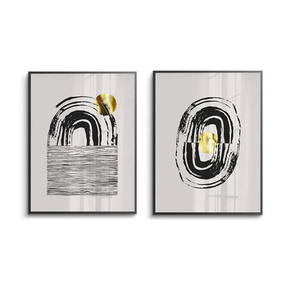 Bohemian Brushstroke Set of 2 - Fine Art