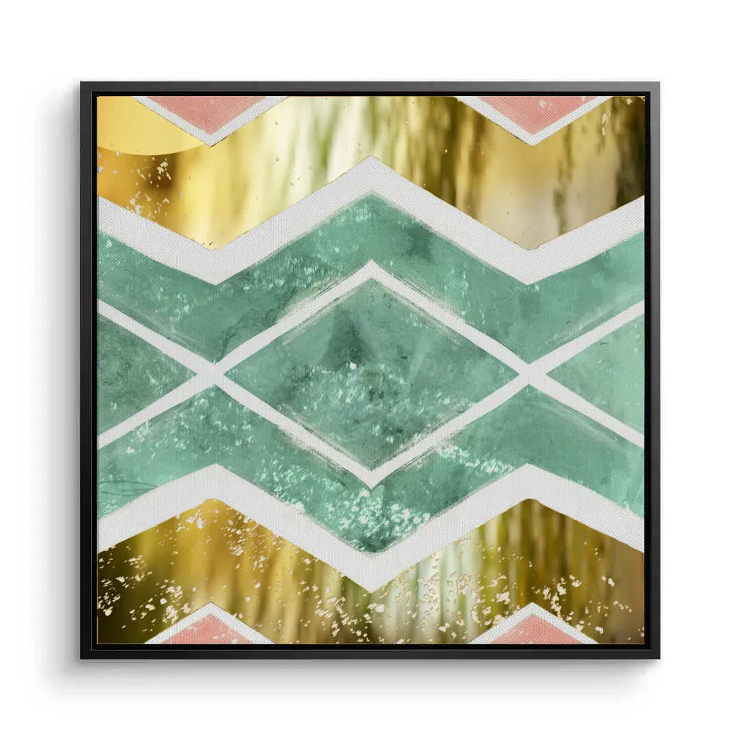 Bohemian Gold Geometric - Canvas - Jasmineart.ae