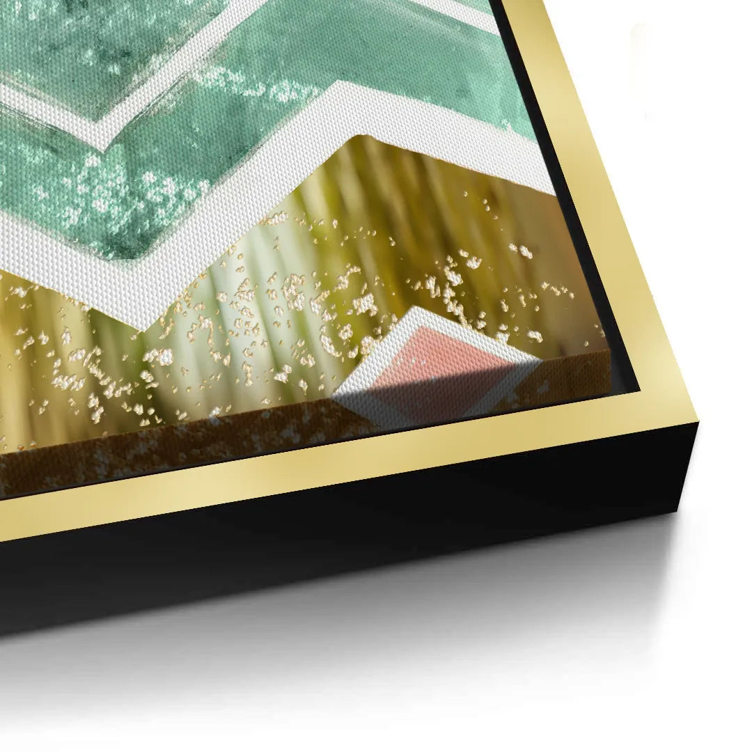 Bohemian Gold Geometric - Canvas - Jasmineart.ae