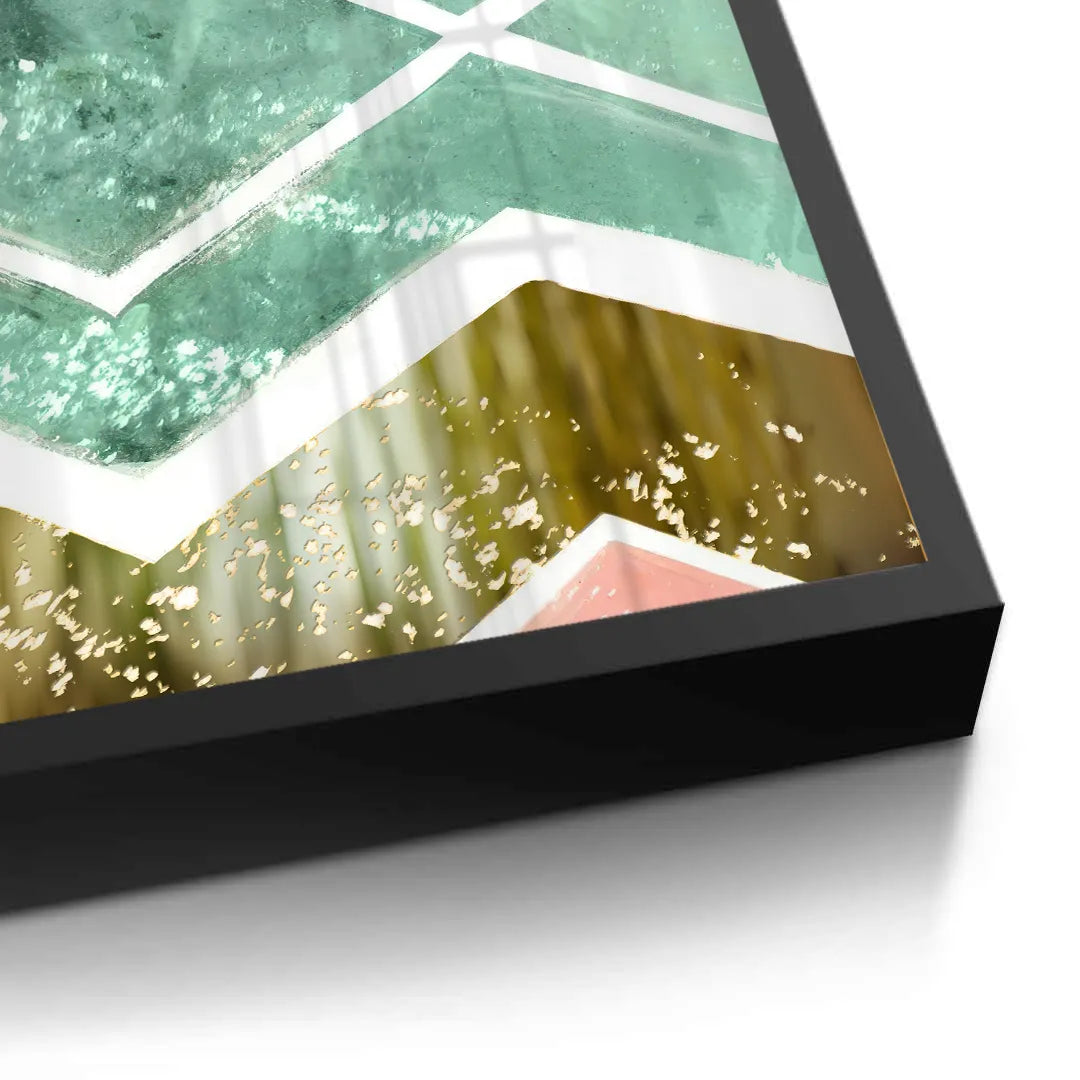 2Bohemian Gold Geometric - Fine Art