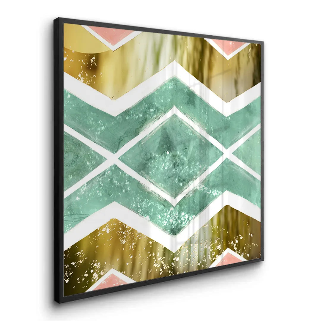 Bohemian Gold Geometric - Fine Art - Jasmineart.ae