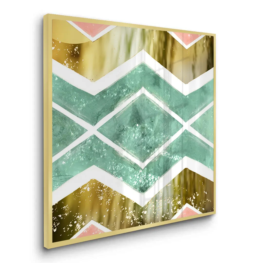 2Bohemian Gold Geometric - Fine Art