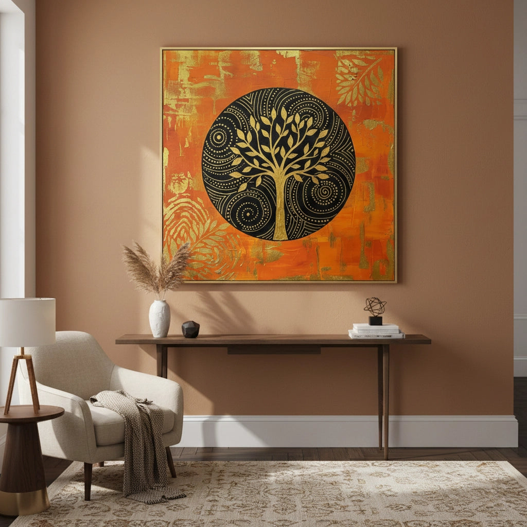 2Bohemian Sunset Mandala Painting #BSMA330