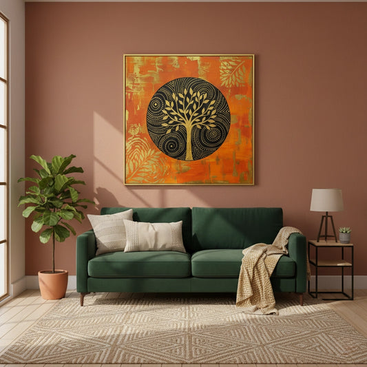 Bohemian Sunset Mandala Painting #BSMA330