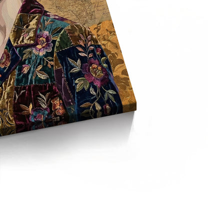 Bohemian Woman in Jeweled Mask - Canvas