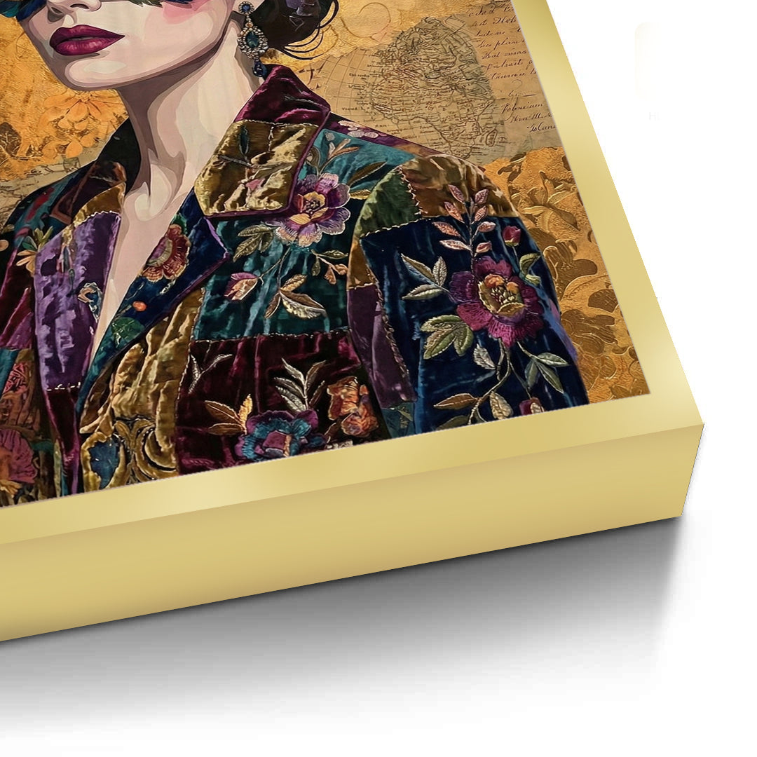 2Bohemian Woman in Jeweled Mask - Fine Art