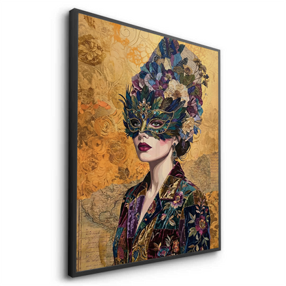 Bohemian Woman in Jeweled Mask - Fine Art