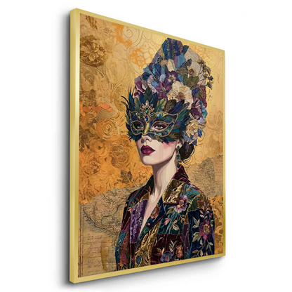 Bohemian Woman in Jeweled Mask - Fine Art