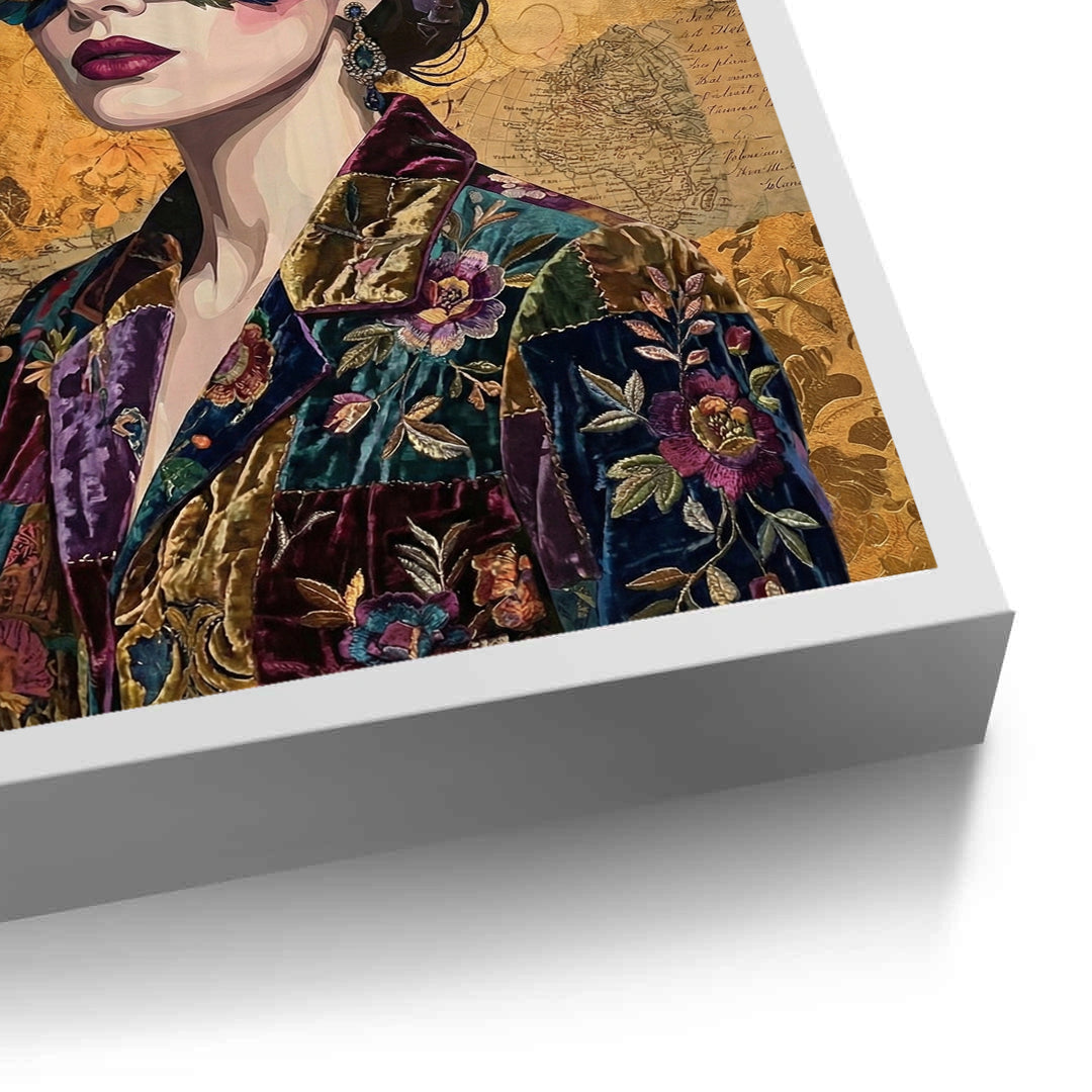 2Bohemian Woman in Jeweled Mask - Fine Art