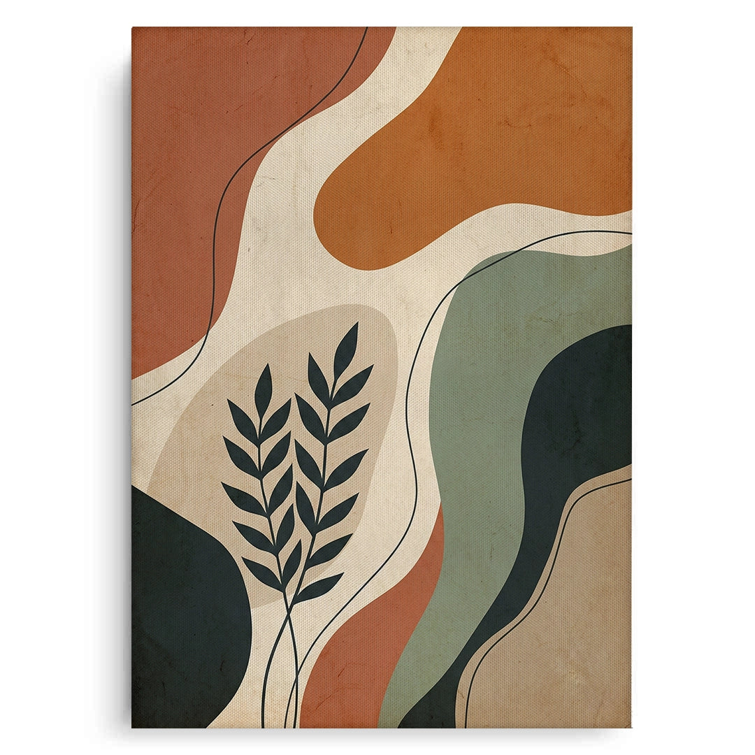 2Boho Abstract Leaves - Canvas