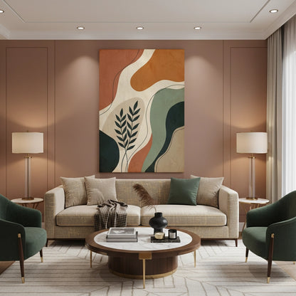 Boho Abstract Leaves - Canvas