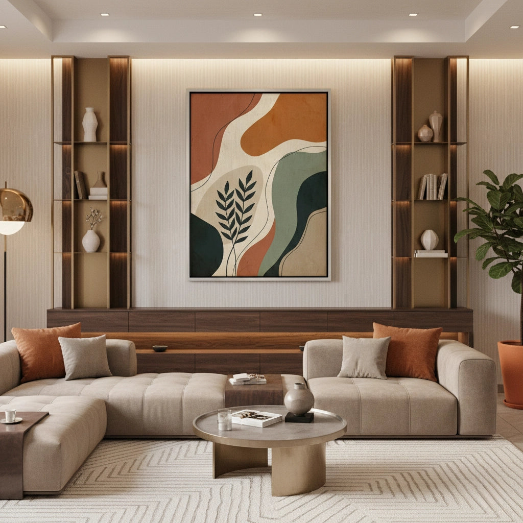 Boho Abstract Leaves - Canvas