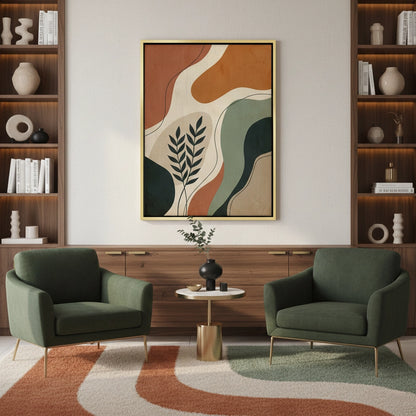 Boho Abstract Leaves - Canvas