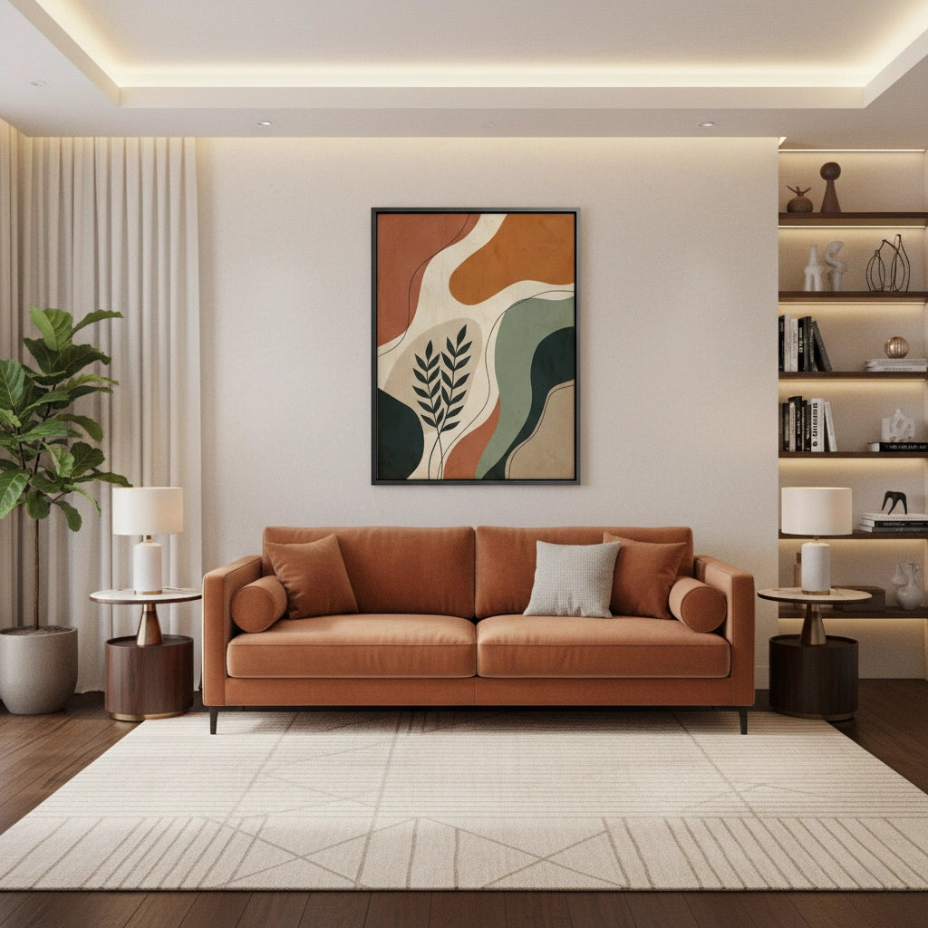 Boho Abstract Leaves - Canvas