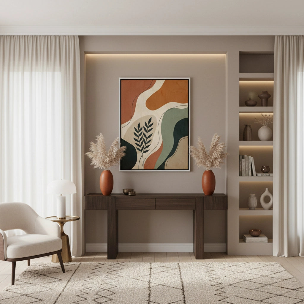 Boho Abstract Leaves - Canvas