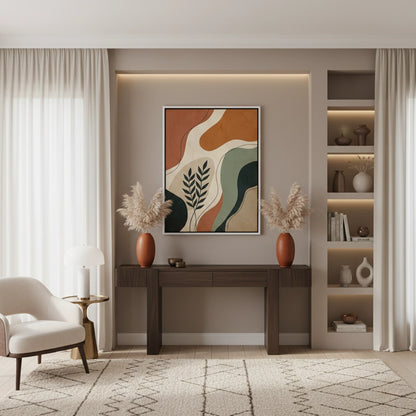 Boho Abstract Leaves - Canvas