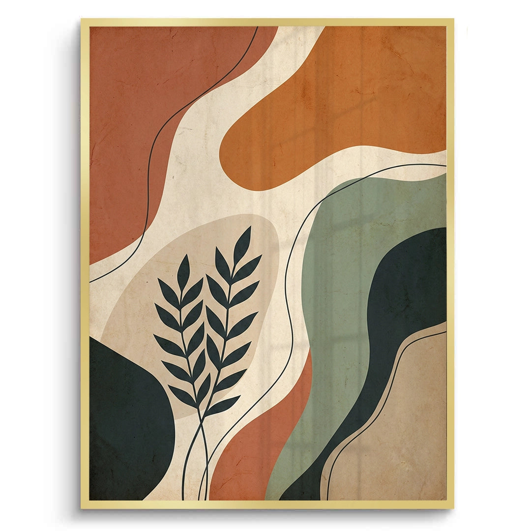 2Boho Abstract Leaves - Fine Art