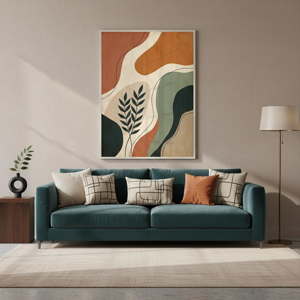 Boho Abstract Leaves - Fine Art