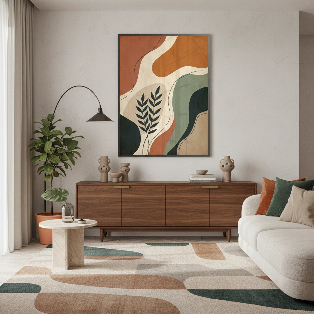 Boho Abstract Leaves - Fine Art