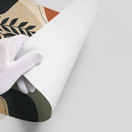 Boho Abstract Leaves - Poster