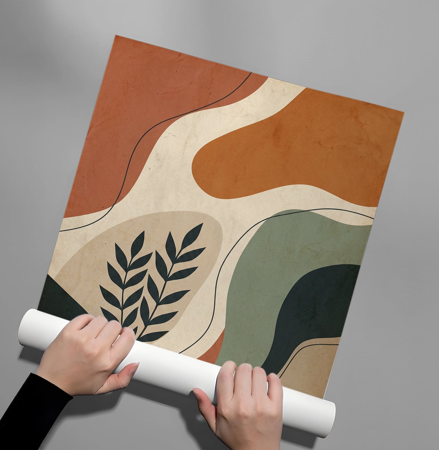 2Boho Abstract Leaves - Poster