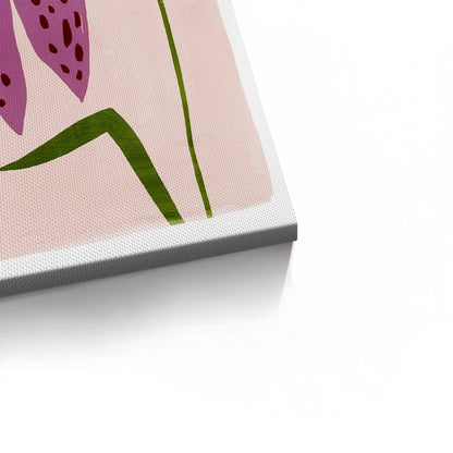 Boho Abstract Purple Flower - Canvas