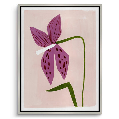 Boho Abstract Purple Flower - Canvas