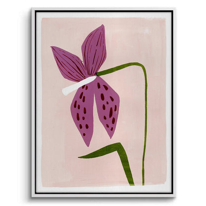 Boho Abstract Purple Flower - Canvas