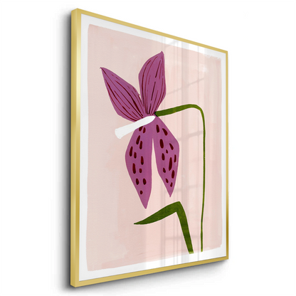 Boho Abstract Purple Flower - Fine Art