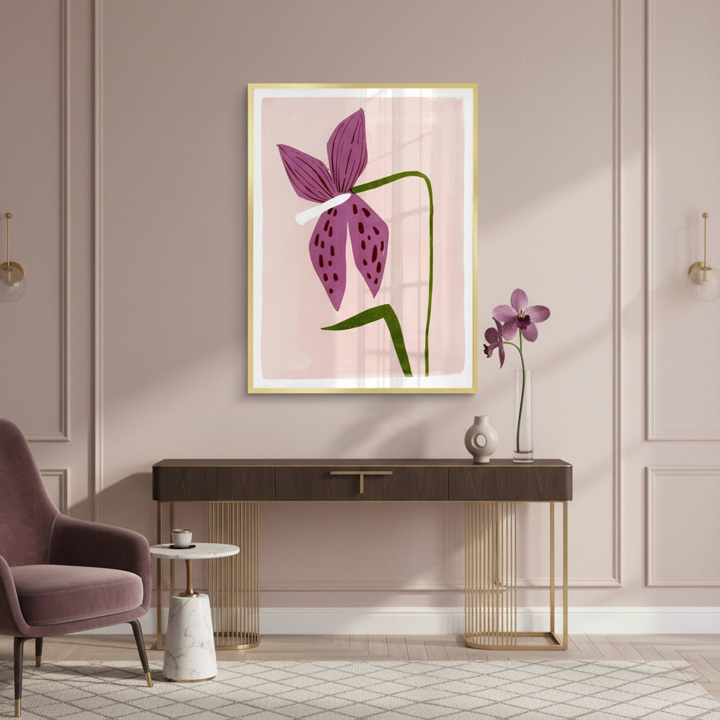 2Boho Abstract Purple Flower - Fine Art