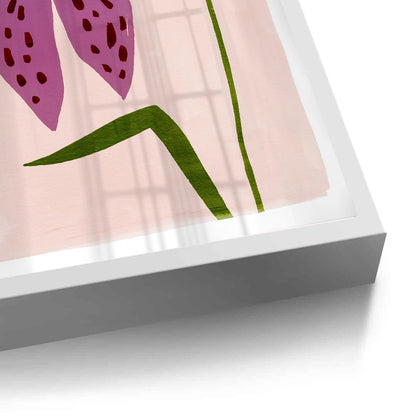 Boho Abstract Purple Flower - Fine Art