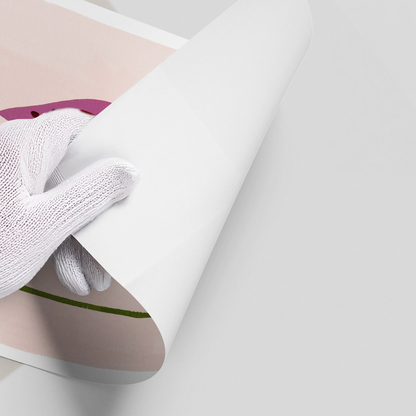 Boho Abstract Purple Flower - Poster