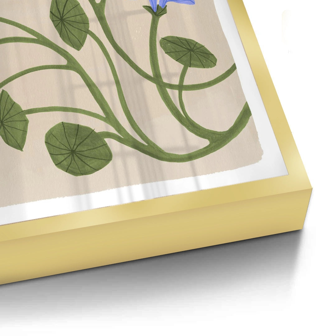 2Boho Bird and Blue Flower - Fine Art