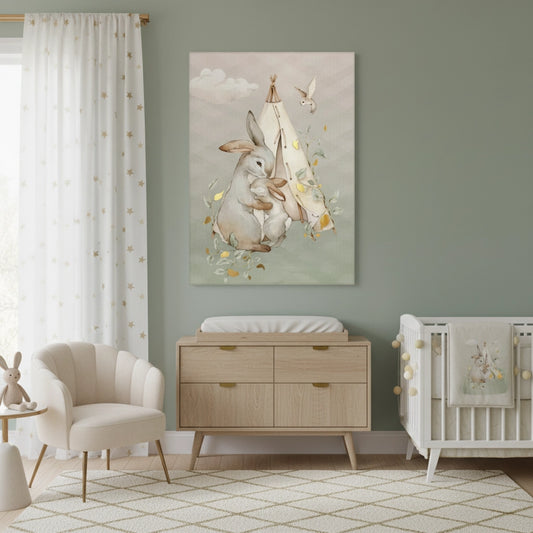Boho Bunny Love - Canvas