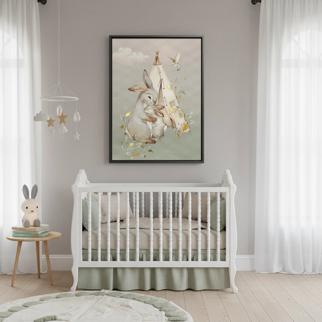 2Boho Bunny Love - Canvas