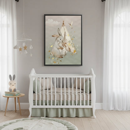 Boho Bunny Love - Canvas