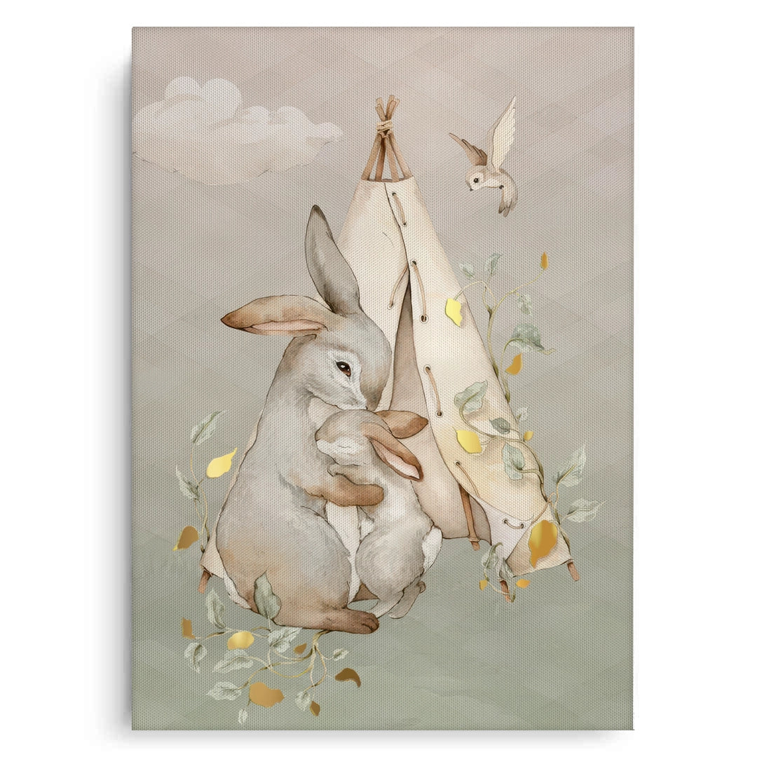 2Boho Bunny Love - Canvas