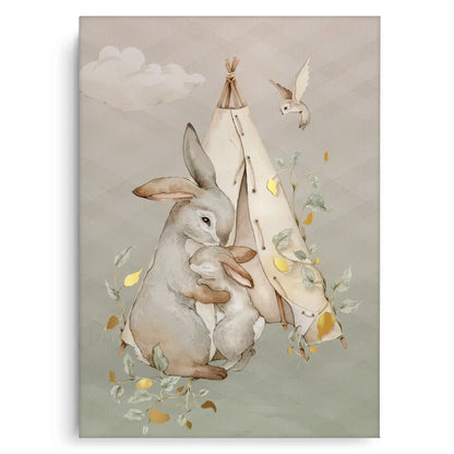 Boho Bunny Love - Canvas