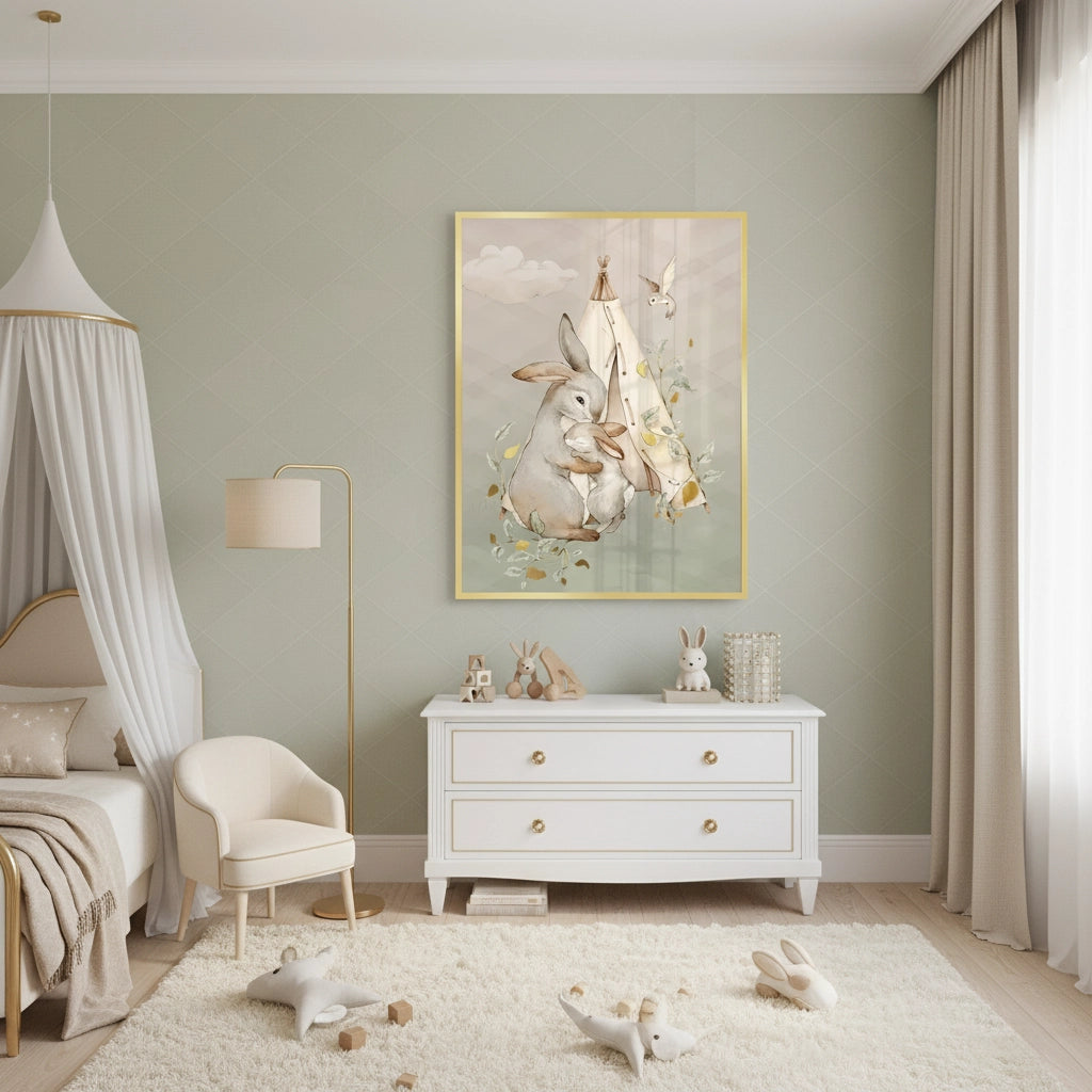 2Boho Bunny Love - Fine Art