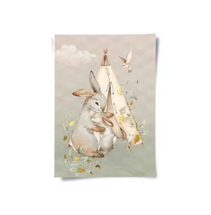 Boho Bunny Love - Poster