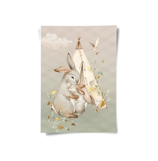 Boho Bunny Love - Poster