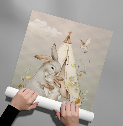 Boho Bunny Love - Poster