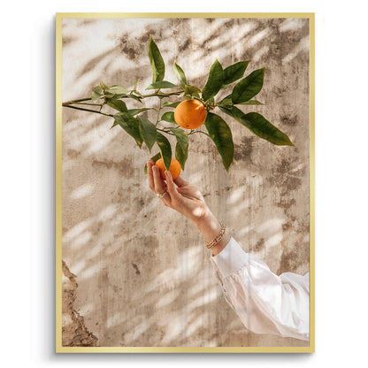 Boho Citrus Branch - Fine Art